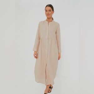 Tuckernuck XXL beige linen flax lydell dress